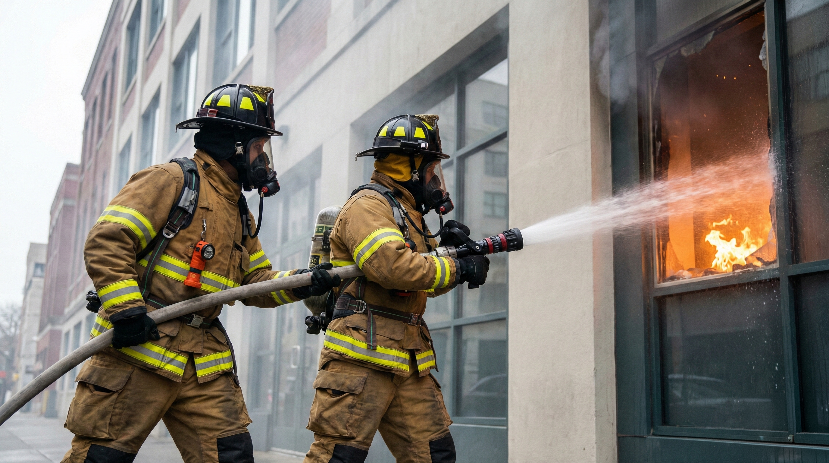 Firefighter in protective gear representing safer workforce implementation.