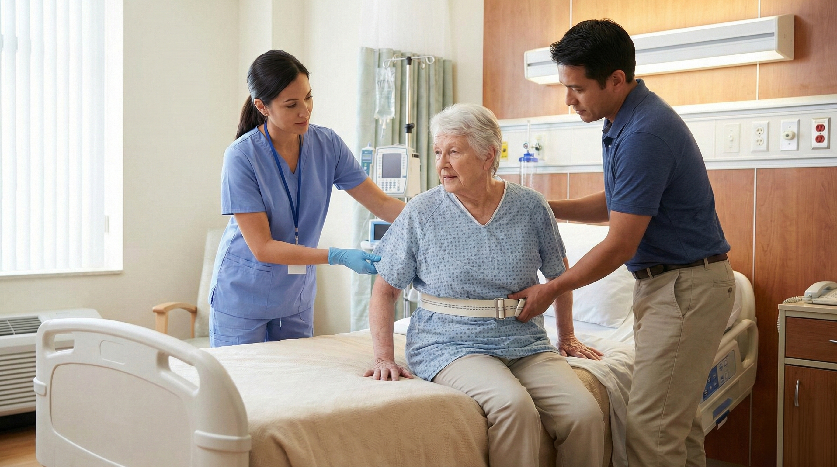 Healthcare professionals in a clinical setting representing safer workforce implementation.