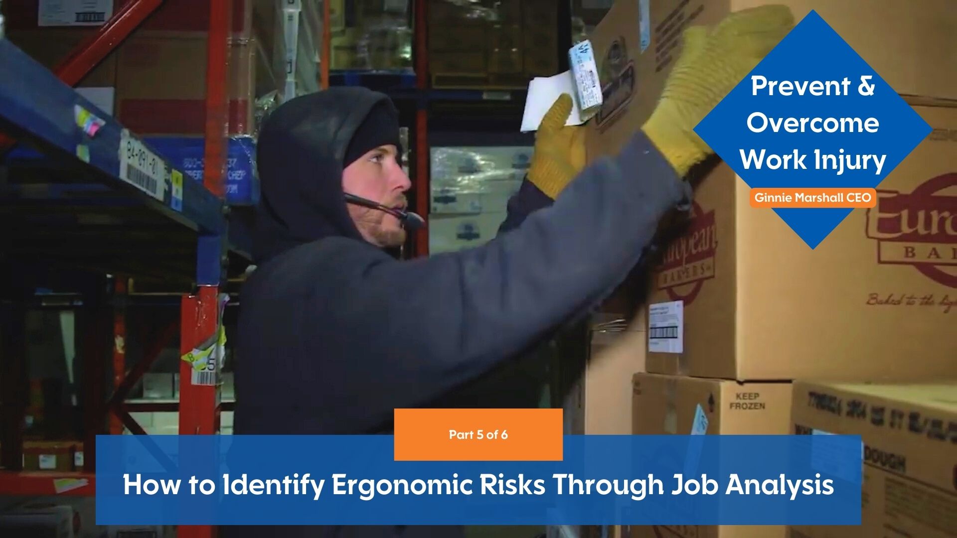 Ergonomic risk review during job analysis in warehouse environment