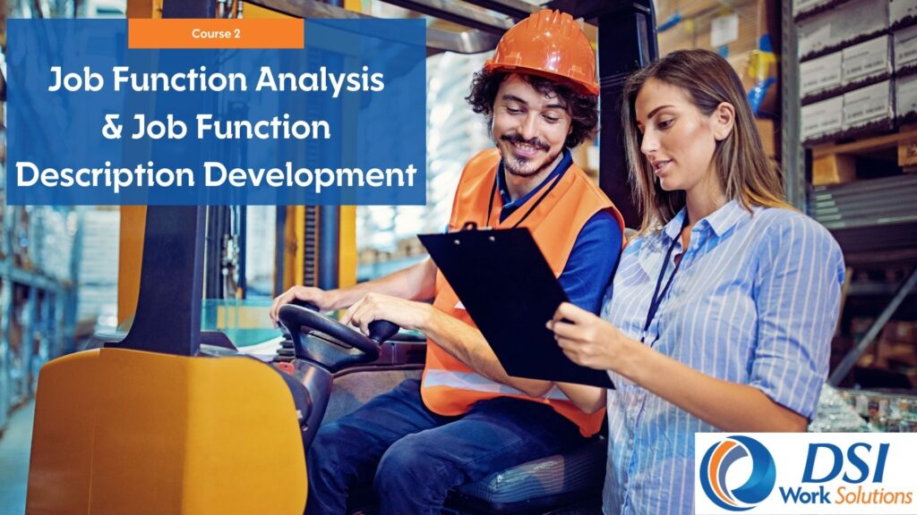 Job Function Analysis & Job Function Description Development
